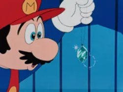 Mario looking at Peach's Necklace Meme Template