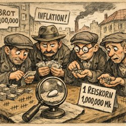 me and the boys counting marks to buy a grain of rice in weimar Meme Template