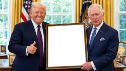 Trump and King Charles Meme Template