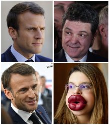 Diana Buzoianu și Macron Meme Template