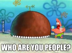 Patrick Who are you People Meme Template
