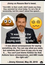Jimmy Kimmel on saying something vile Meme Template