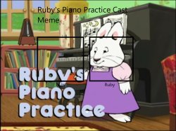 Ruby's Piano Practice Cast Meme Meme Template
