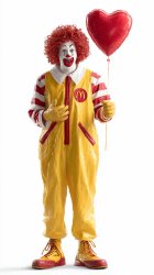Ronald McDonald with an heart balloon Meme Template
