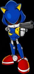 Metal sonic with gun Meme Template
