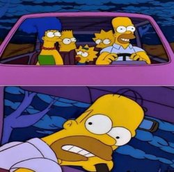 family simpsons going to burns dracula Meme Template