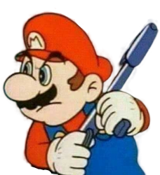 Anime Mario with gun Meme Template