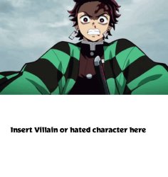Tanjiro Headbutts Who ? Meme Template