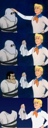 Scooby Doo Mask Reveal Recursive Meme Template