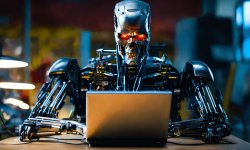 Terminator Office Laptop Meme Template