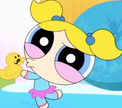 Bubbles Kissing Duck Meme Template
