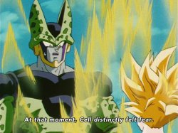 at that moment Cell felt terror Meme Template