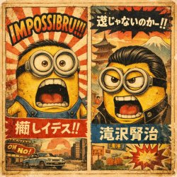 Minions Impossibru癒しいです 滝沢賢治逆じゃないのかー Meme Template