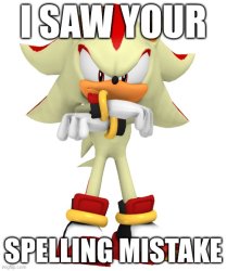 i saw your spelling mistake Meme Template