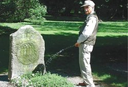 pee on the grave Meme Template