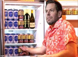 Swalwell's fridge for beer only Meme Template