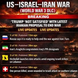US–Israel–Iran War (World War 3 DLC)  BREAKING, Trump ‘not satis Meme Template