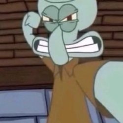 Squidward throwing a punch Meme Template