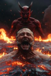 Satan MAGAt burning Hell Alex Jones Sins Meme Template