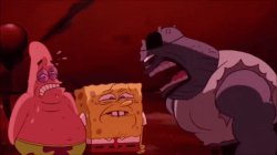 spongebob and patrick melting Meme Template
