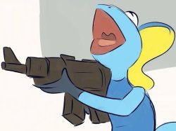 Inteleon with a gun Meme Template