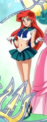 Ariel as Sailor Neptune Belly Meme Template
