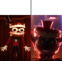 Caine Sweet Before Angry After Meme Template
