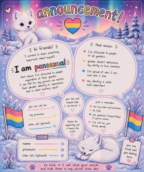 Pansexual arctic fox temp Meme Template