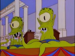 Simpson's Aliens Meme Template