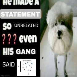 he made a statement so unrelated Meme Template