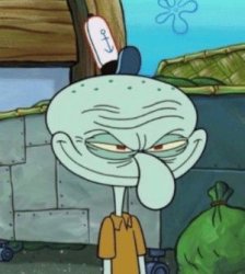 Evil Squidward Meme Template