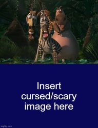 Marty, Gloria, & Melman Traumatized at Image Meme Template
