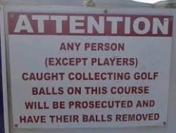 Golf ball warning Meme Template
