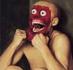 tearing off face Meme Template