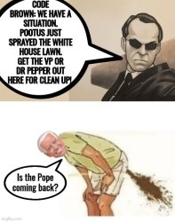 Geritol Joe, Agent Smith, code brown Meme Template