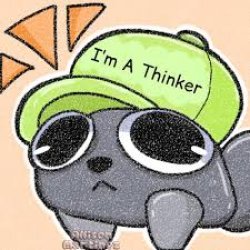 peble with his thinken cap Meme Template