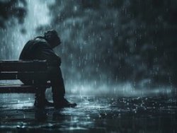 Sad man in rain Meme Template