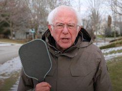 Bernie Sanders Asking Pickleball Meme Template