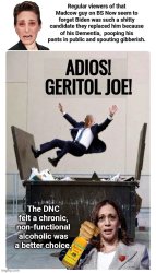 Geritol Joe replaced by alcoholic Meme Template