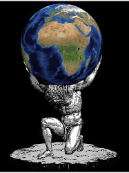 Atlas world on shoulders Meme Template