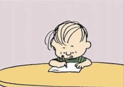 Linus writing Meme Template