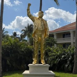 Trump Gold Statue Meme Template