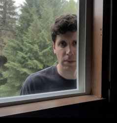 Sam Altman Starring Through Window Meme Template