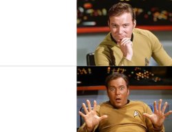 Captain Kirk Yes/No 2 Meme Template