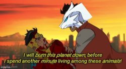 reshiram I will burn this planet down Meme Template