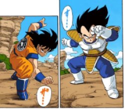 Goku vs Vegeta saiyan saga Meme Template