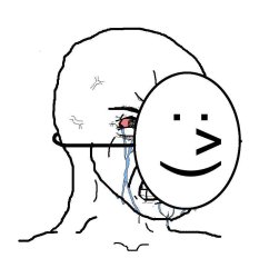 Crying Face Happy Mask Meme Template