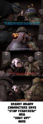 Who Tells 2012 Turtles and Mutanimals Stop Arguing? Meme Template