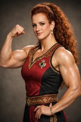 Salma Bennani as a bodybuilder Meme Template