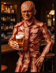 bacon beer man Meme Template